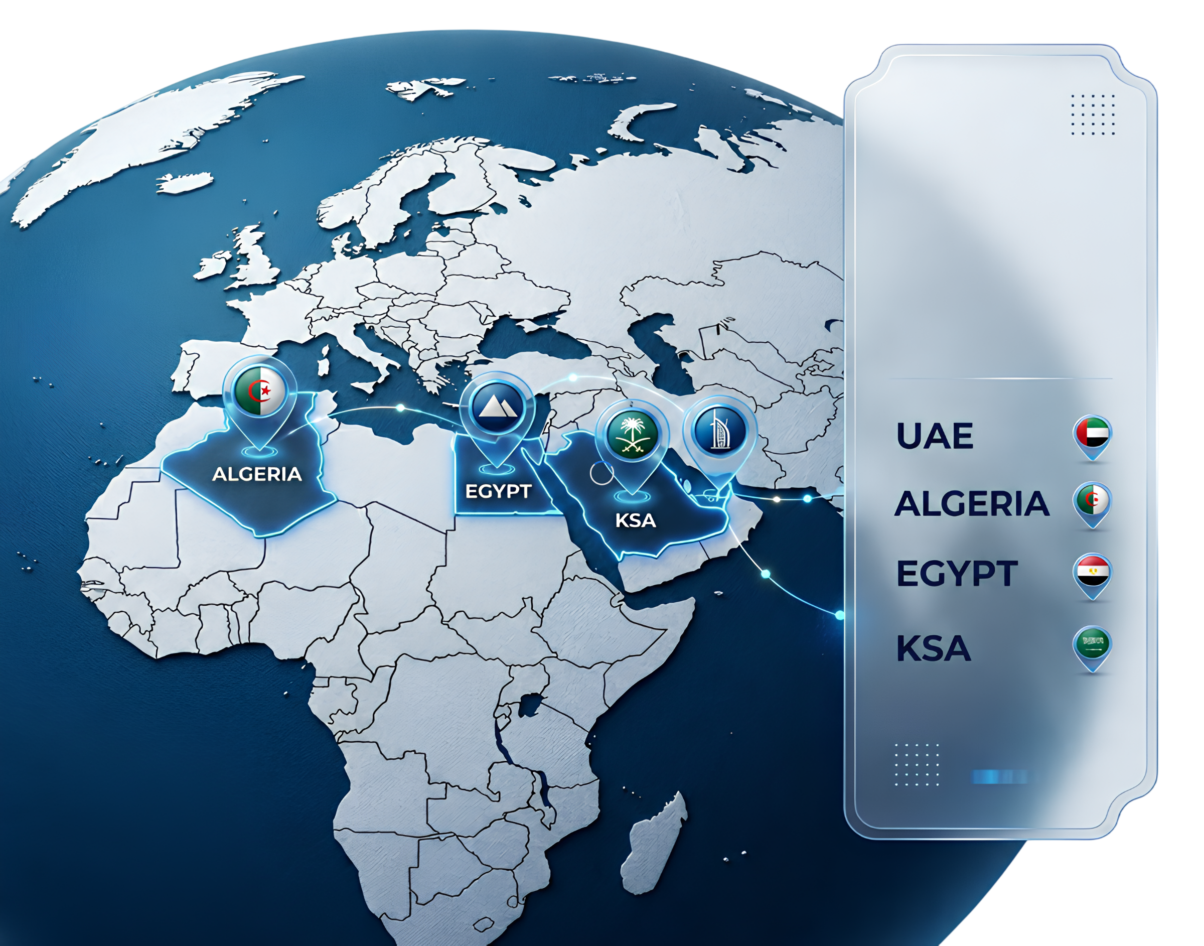 Map of Gemhy Marine areas of operation
